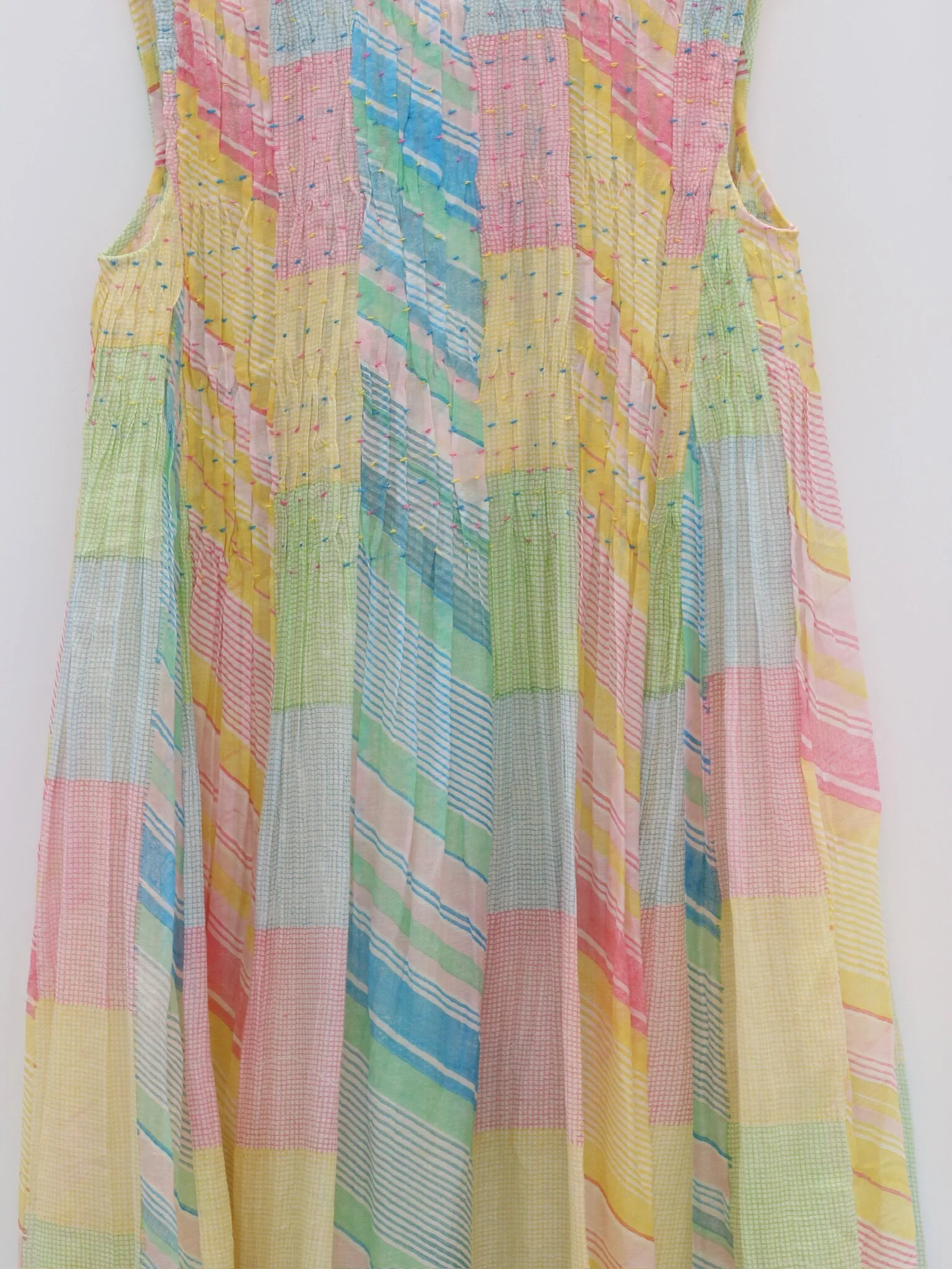 EKA Spring/Summer 2026 Sleeveless Hand-Pleated Dress EKA-SS26248PARLESLEEVELESS-1-MULT - Image 6