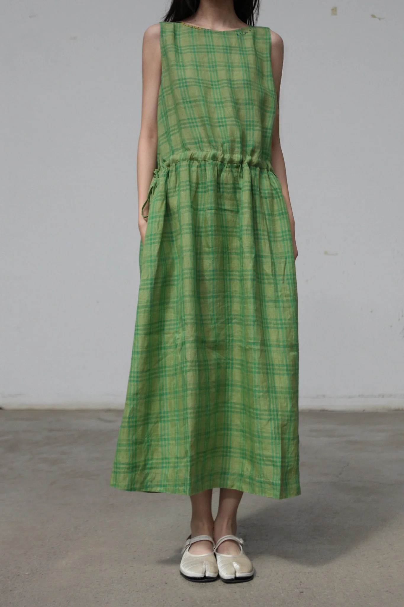 EKA Spring/Summer 2026 Sleeveless Round Neck Dress EKA-CR/25/04/KEETH-GREEN