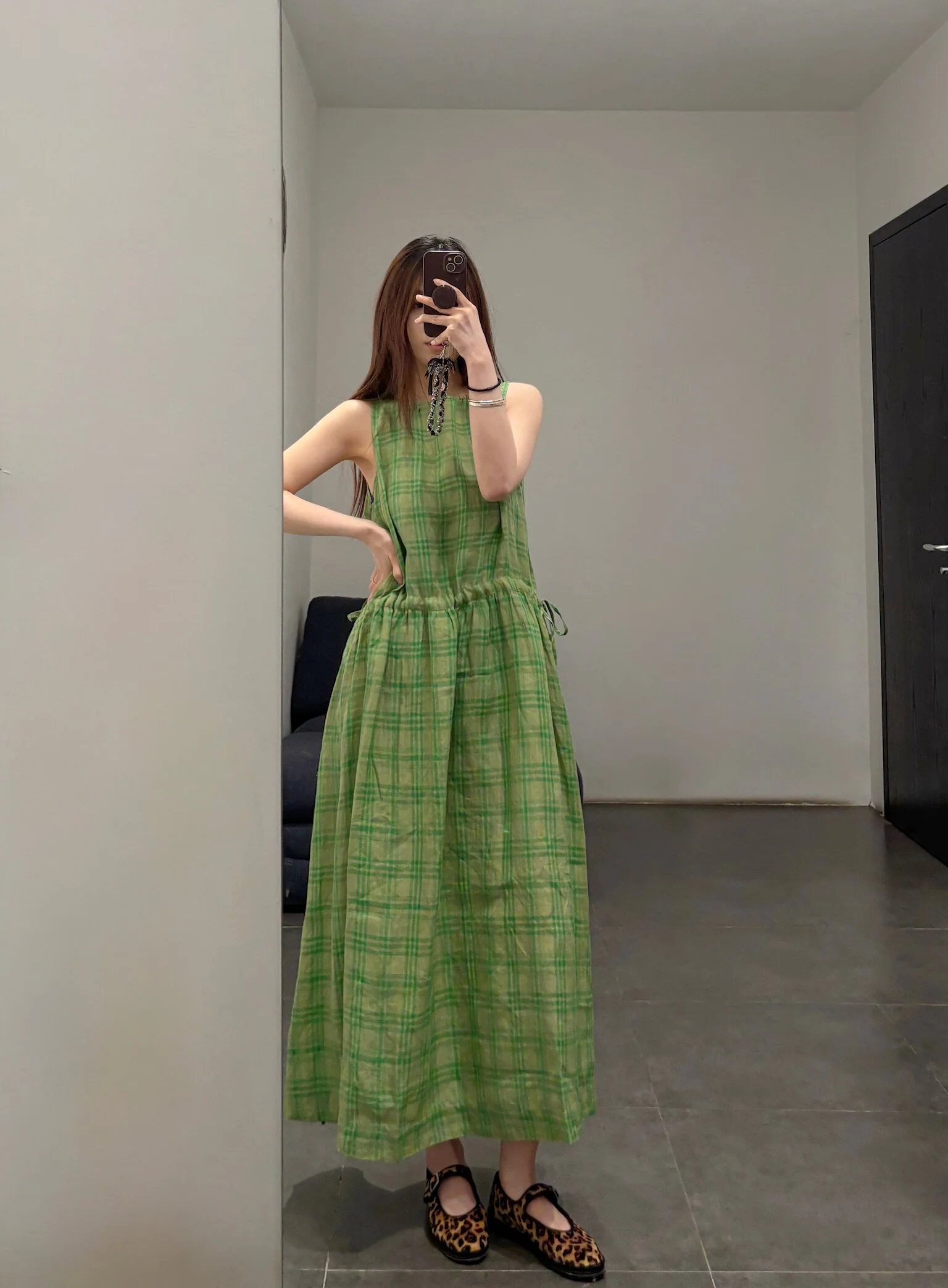EKA Spring/Summer 2026 Sleeveless Round Neck Dress EKA-CR/25/04/KEETH-GREEN - Image 10