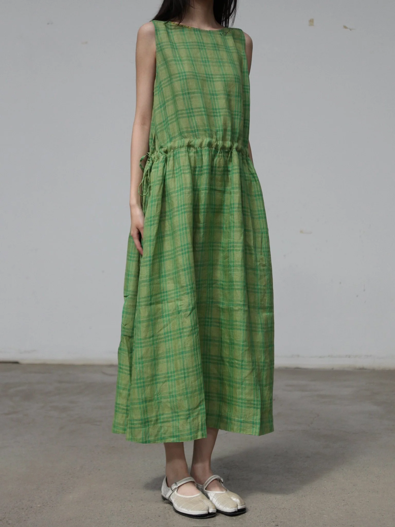 EKA Spring/Summer 2026 Sleeveless Round Neck Dress EKA-CR/25/04/KEETH-GREEN - Image 3