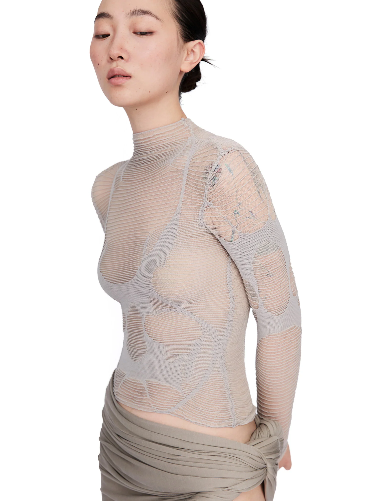 ENCIICNE PF26 Long-sleeved Knit Top ECCN-EC25SST035A01C4-LAN Blue (ECCN-EC25SST001) - Image 7
