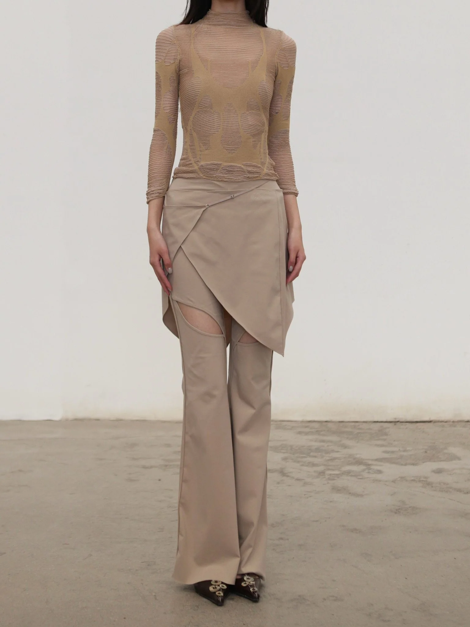 ENCIICNE PF26 Long-sleeved Knit Top ECCN-EC25SST047A01C1-LUO Nude (ECCN-EC25SST001) - Image 15