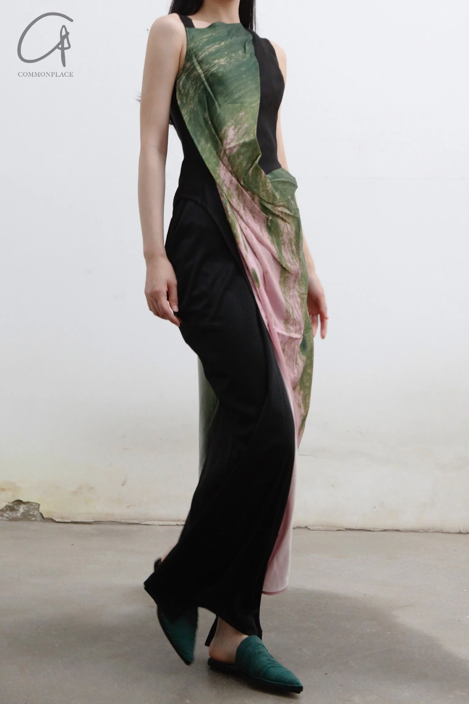 ESTEAST 181001-2 pleated Muller drag azurite green PE24 - Image 12