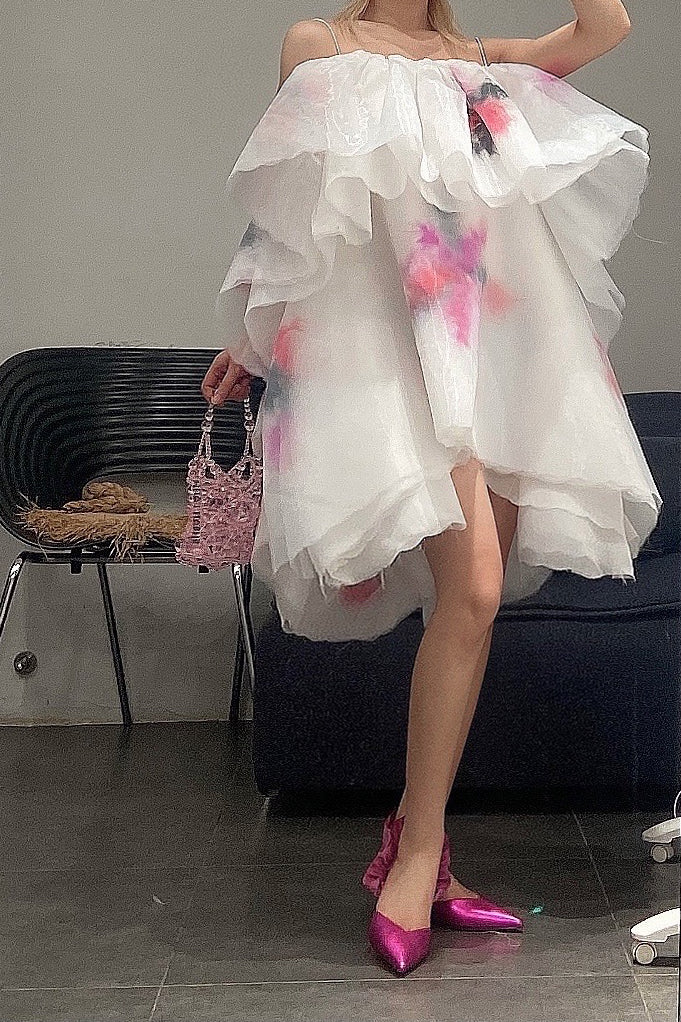 EUGENE RICONNEAUS CROWN 35 back ruffle high heels - Image 12