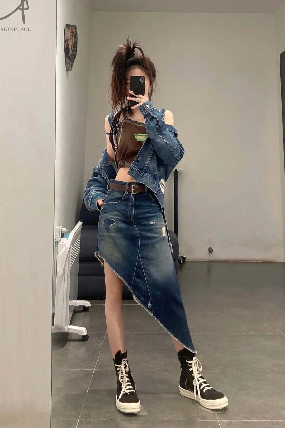 FACETASM Asymmetric Denim Jacket YA-JK-U07 - Image 25