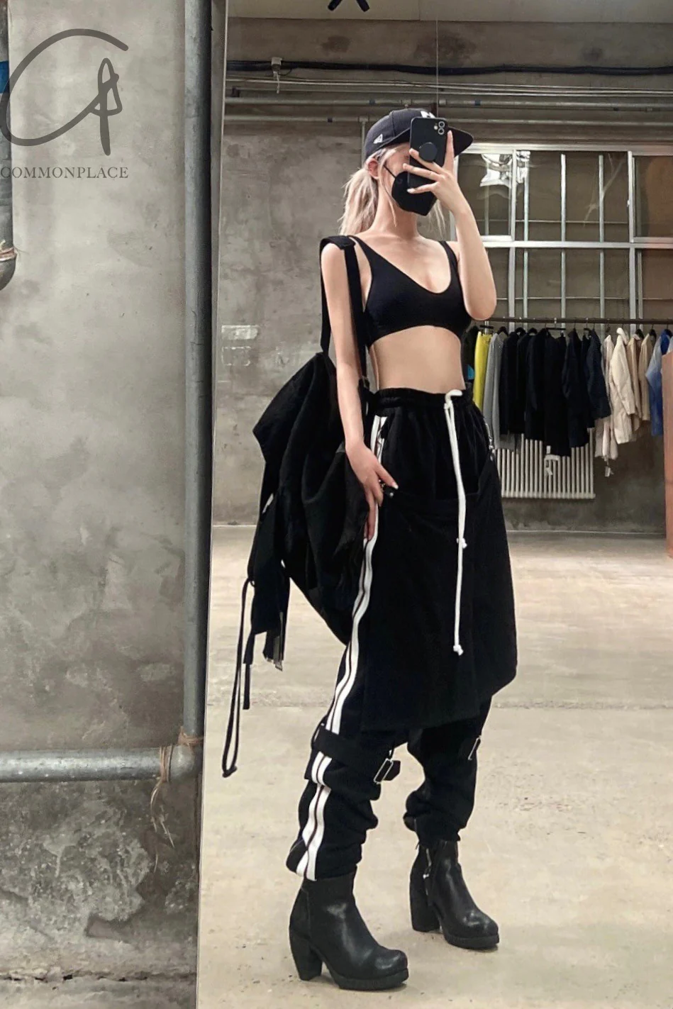 FACETASM Bondage Track Pants MIMI-PT-M03 Black - Image 6