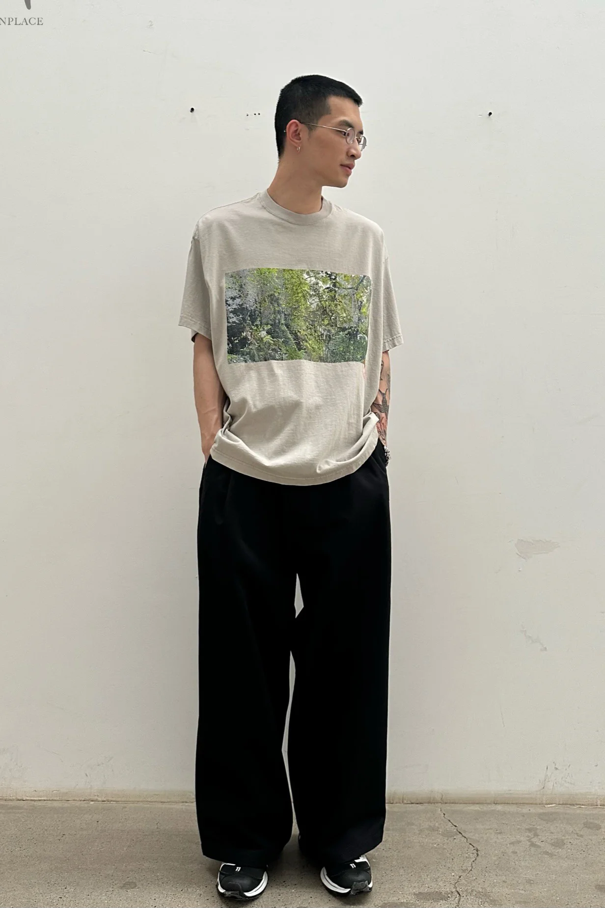 FACETASM forest big T-shirt ABH-TEE-U05 sand brown - Image 11