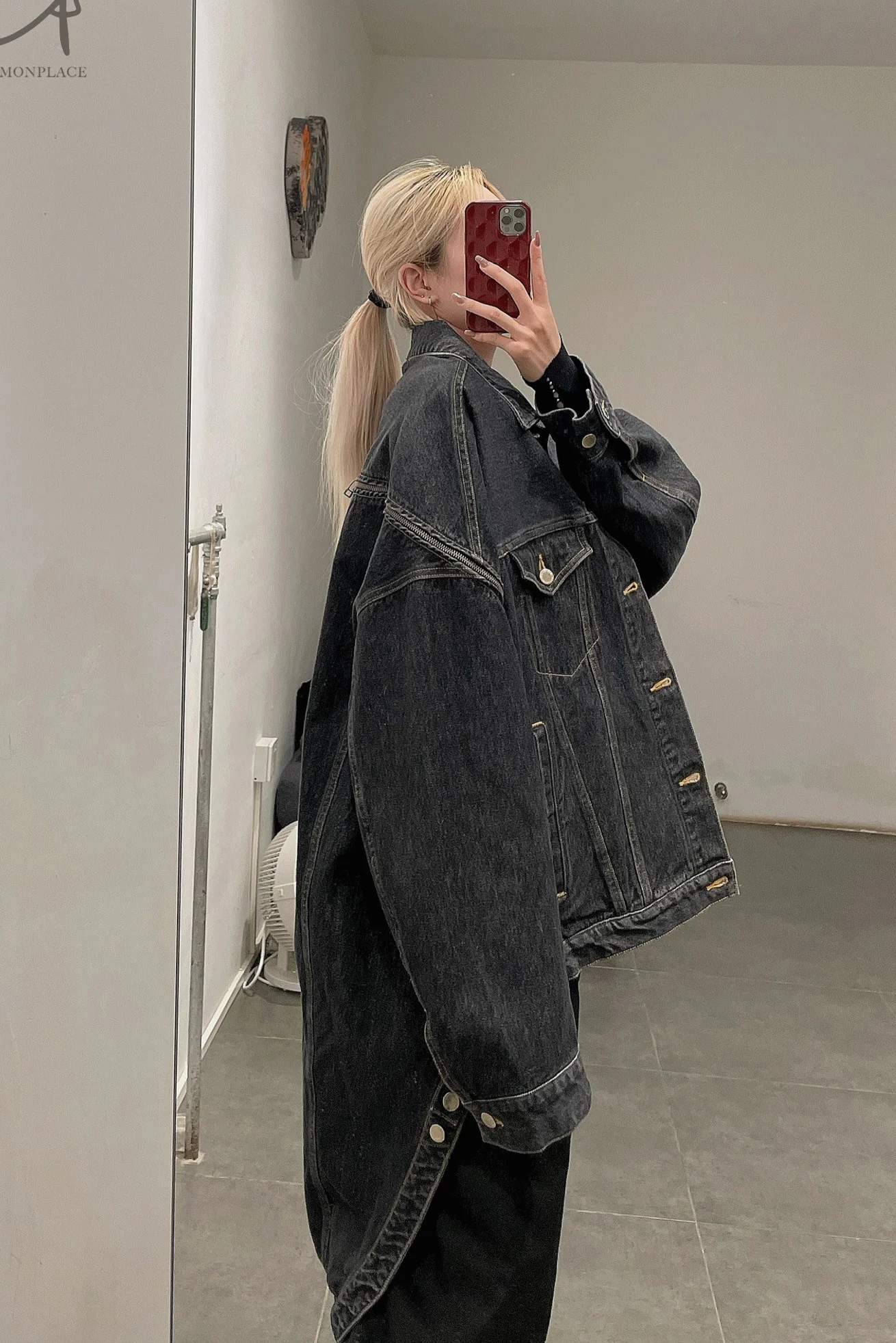 FACETASM high-low zip denim jacket MIMI-JK-U01 - Image 14