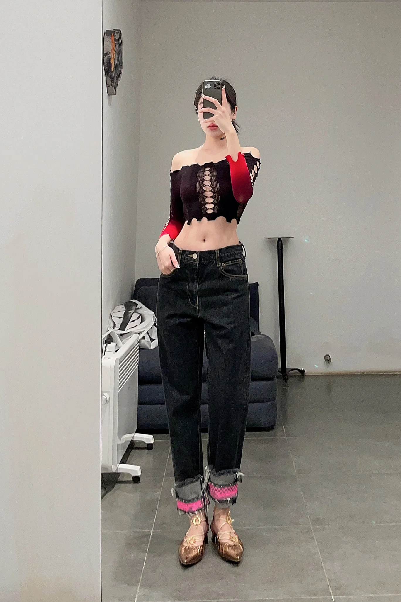 FACETASM Irregular barcode denim trousers MIMI-PT-M01 - Image 13