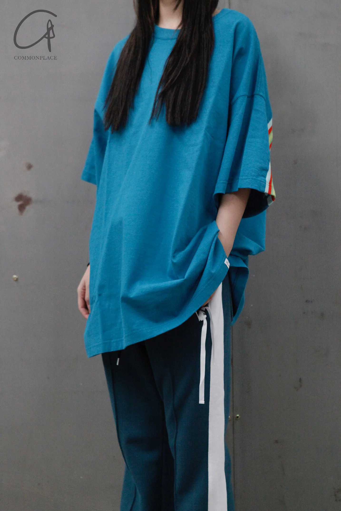 FACETASM large ribbed T-shirt MIMI-TEE-U01 blue - Image 2
