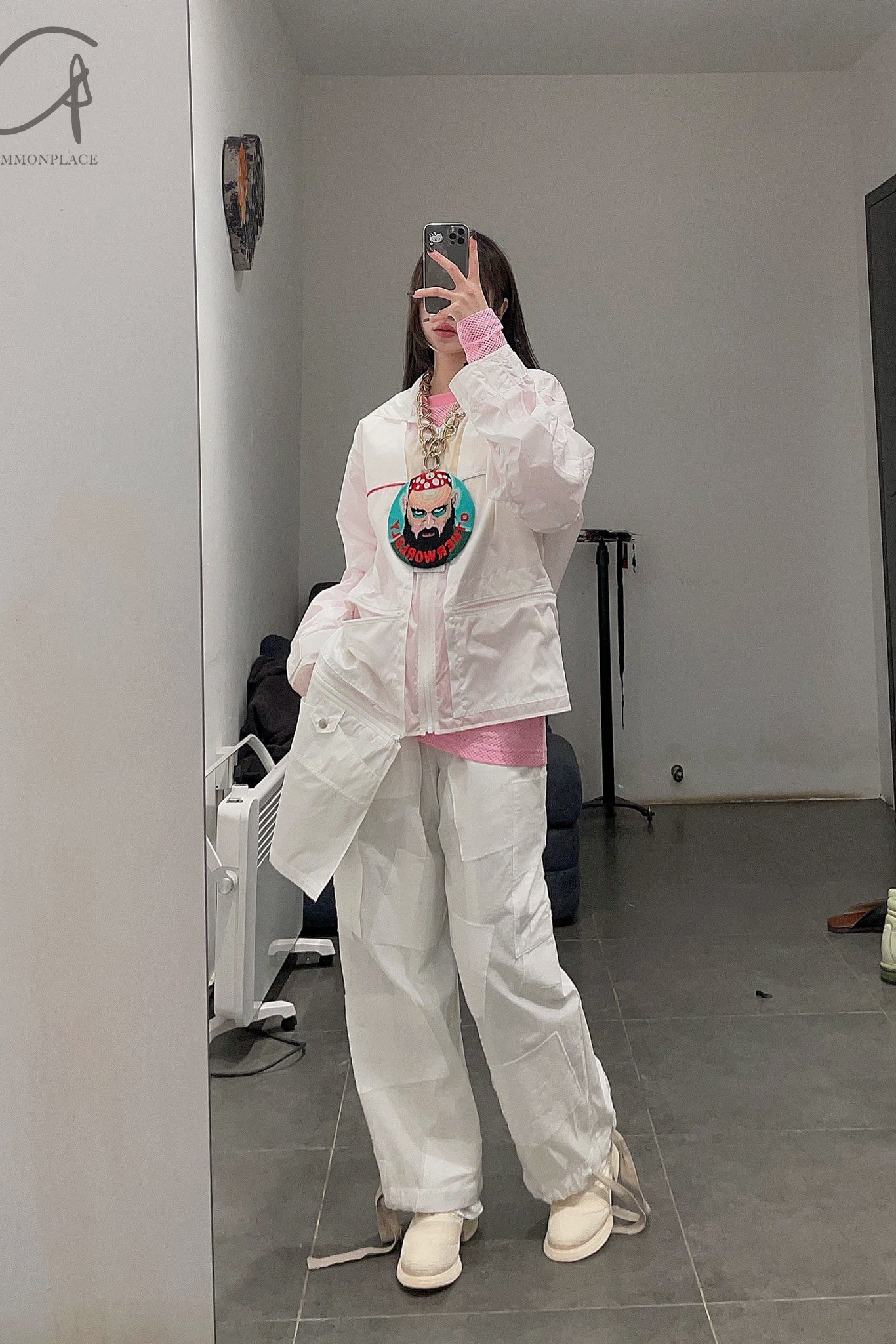 FACETASM Layered trench coat MIMI-JK-M06 white - Image 25