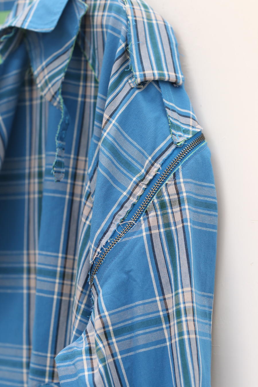 FACETASM plaid zip trench coat 22SS MIMMI-CO-U01 blue plaid - Image 12