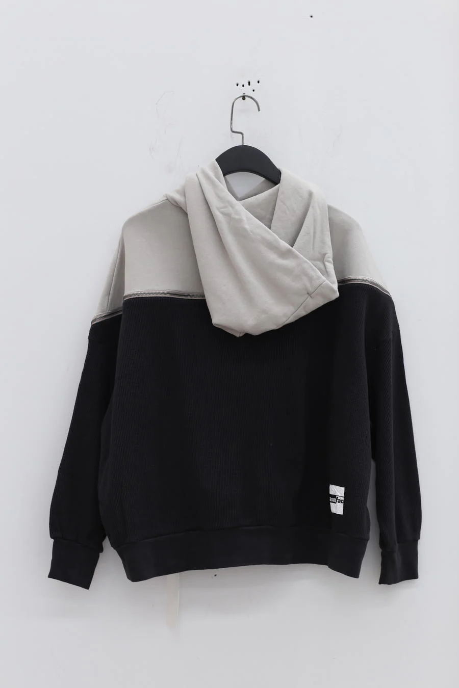 FACETASM Zip Waffle Hoodie ABH-SW-U04 Beige Black - Image 4