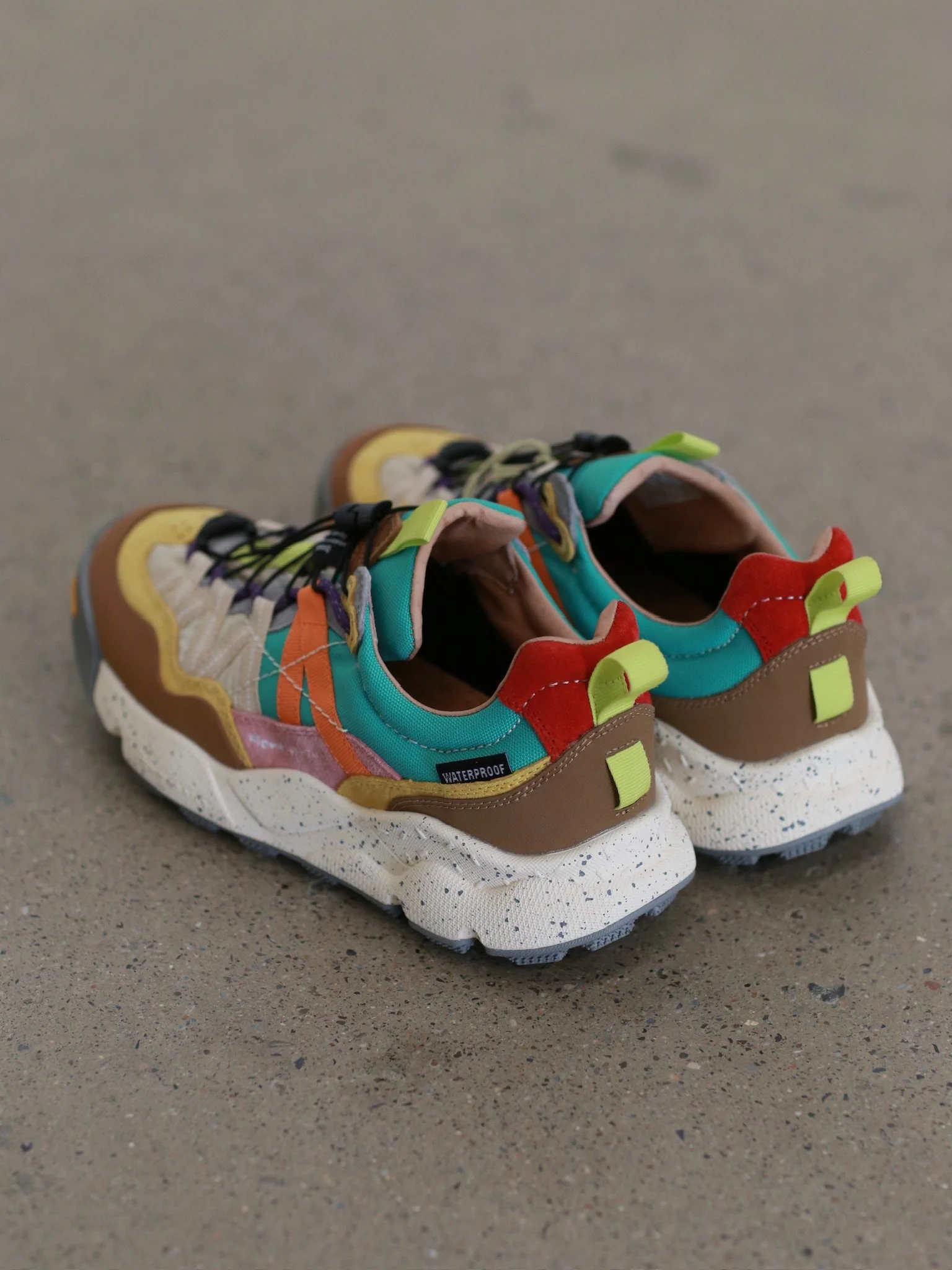 Flower Mountain/IWANO 2 Iwano 2 Off-White Sneakers FM-FM100021-YMHYHFL Corn Yellow/Cherry Blossom Pink/Blue - Image 4