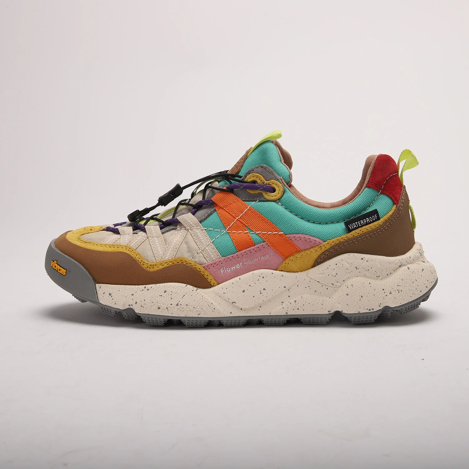 Flower Mountain/IWANO 2 Iwano 2 Off-White Sneakers FM-FM100021-YMHYHFL Corn Yellow/Cherry Blossom Pink/Blue - Image 9