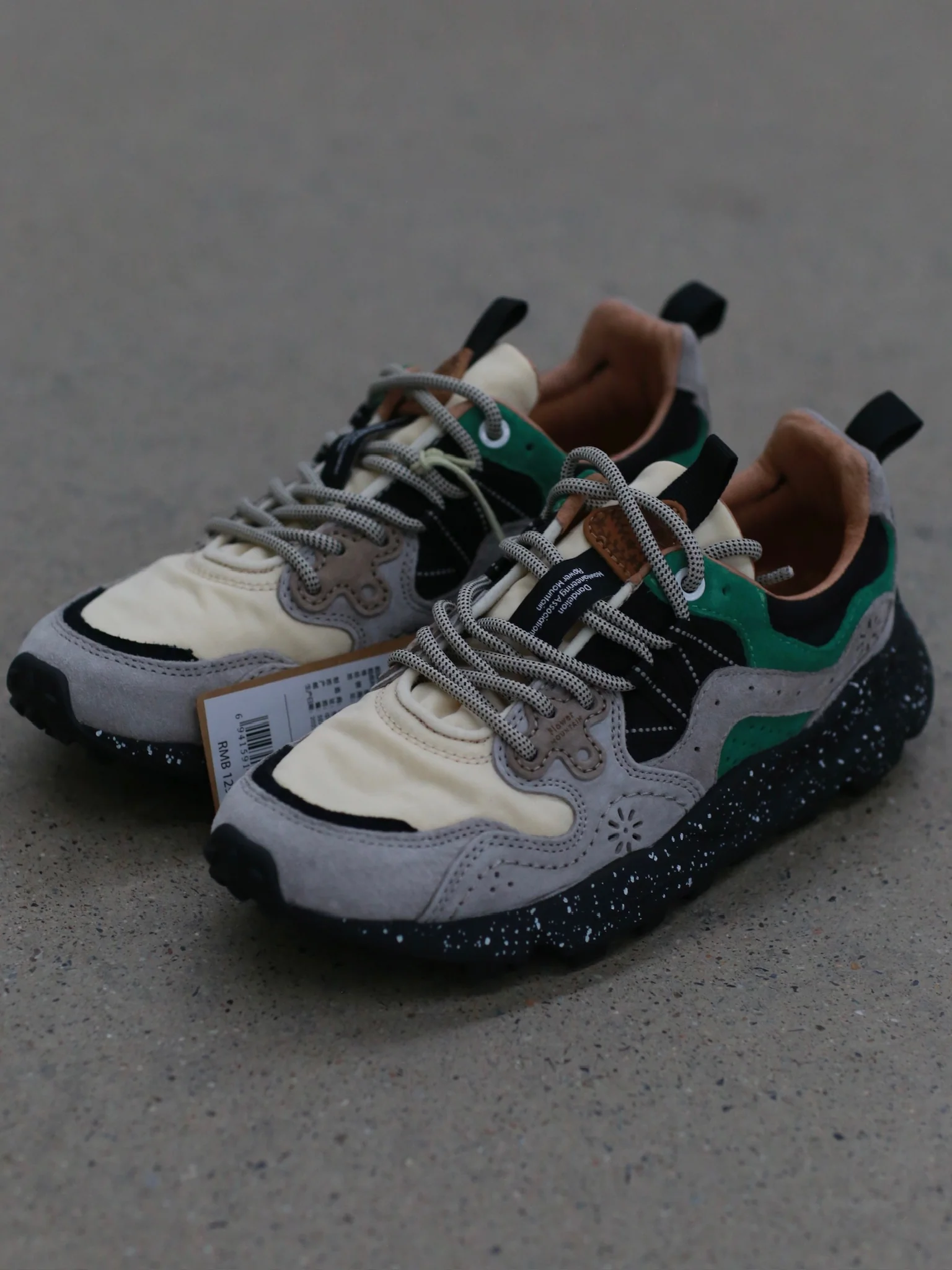 Flower Mountain/YAMANO 3 Hiking Shoes Series FM-FM63093-MILV Beige/Green (FM63568) - Image 3