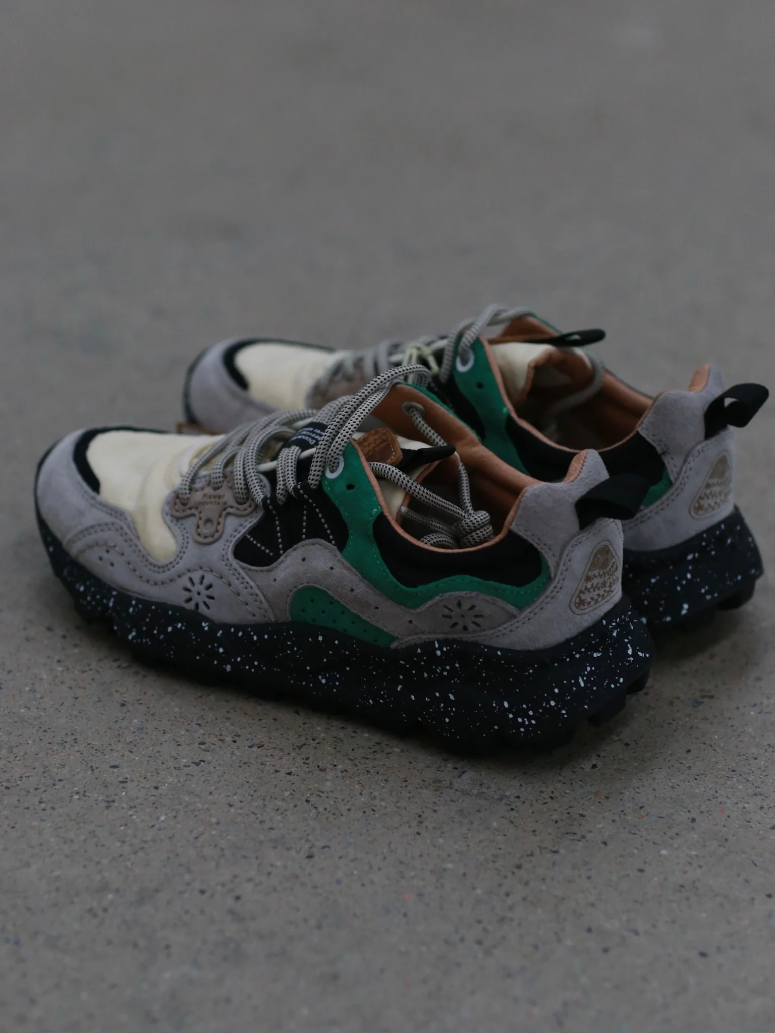 Flower Mountain/YAMANO 3 Hiking Shoes Series FM-FM63093-MILV Beige/Green (FM63568) - Image 4