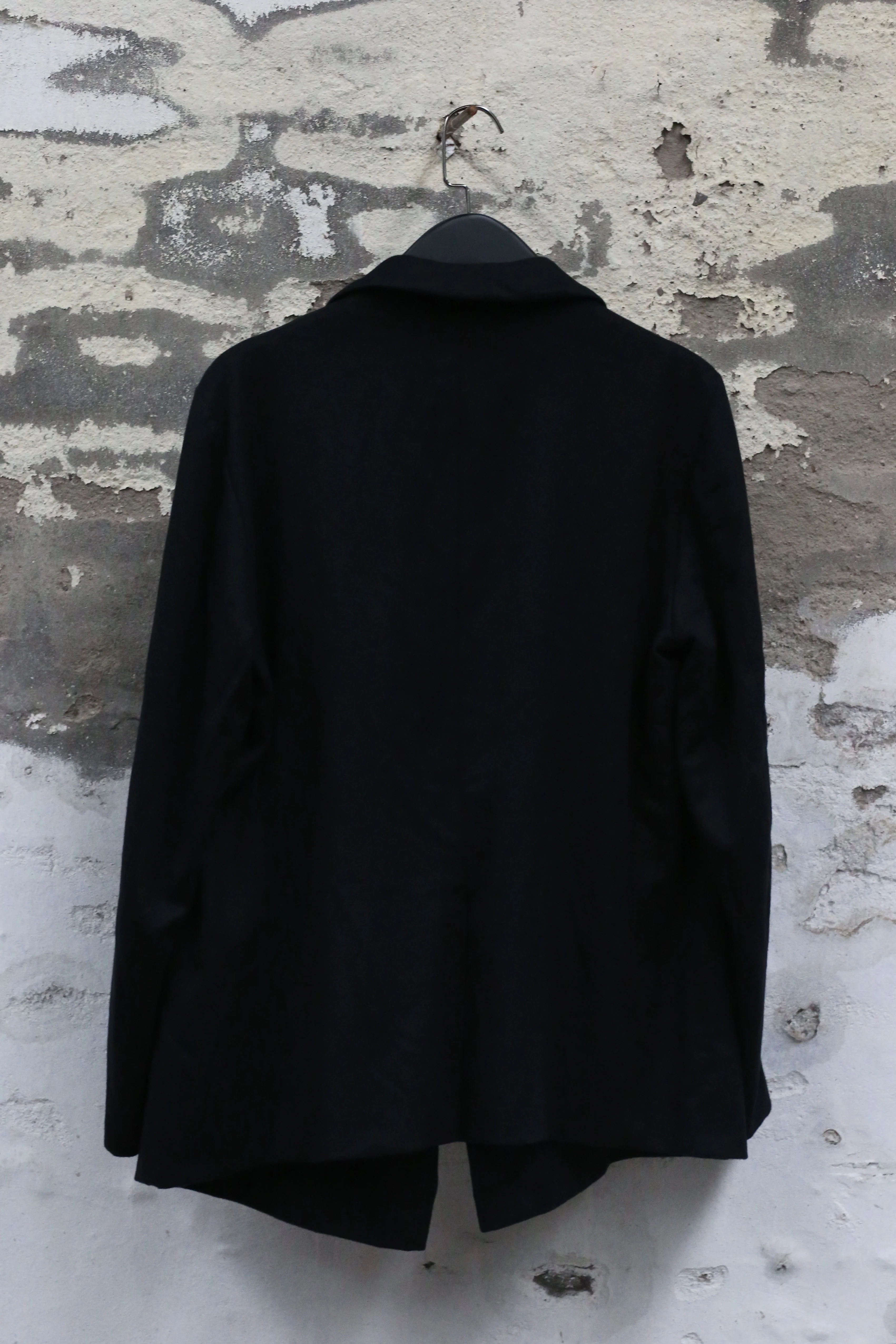 GEOFFREY B. SMALL Double-breasted cashmere jacket Silk printed lining Unisex GBS-MMJ06-HLYH Black/blue printed lining - Image 4