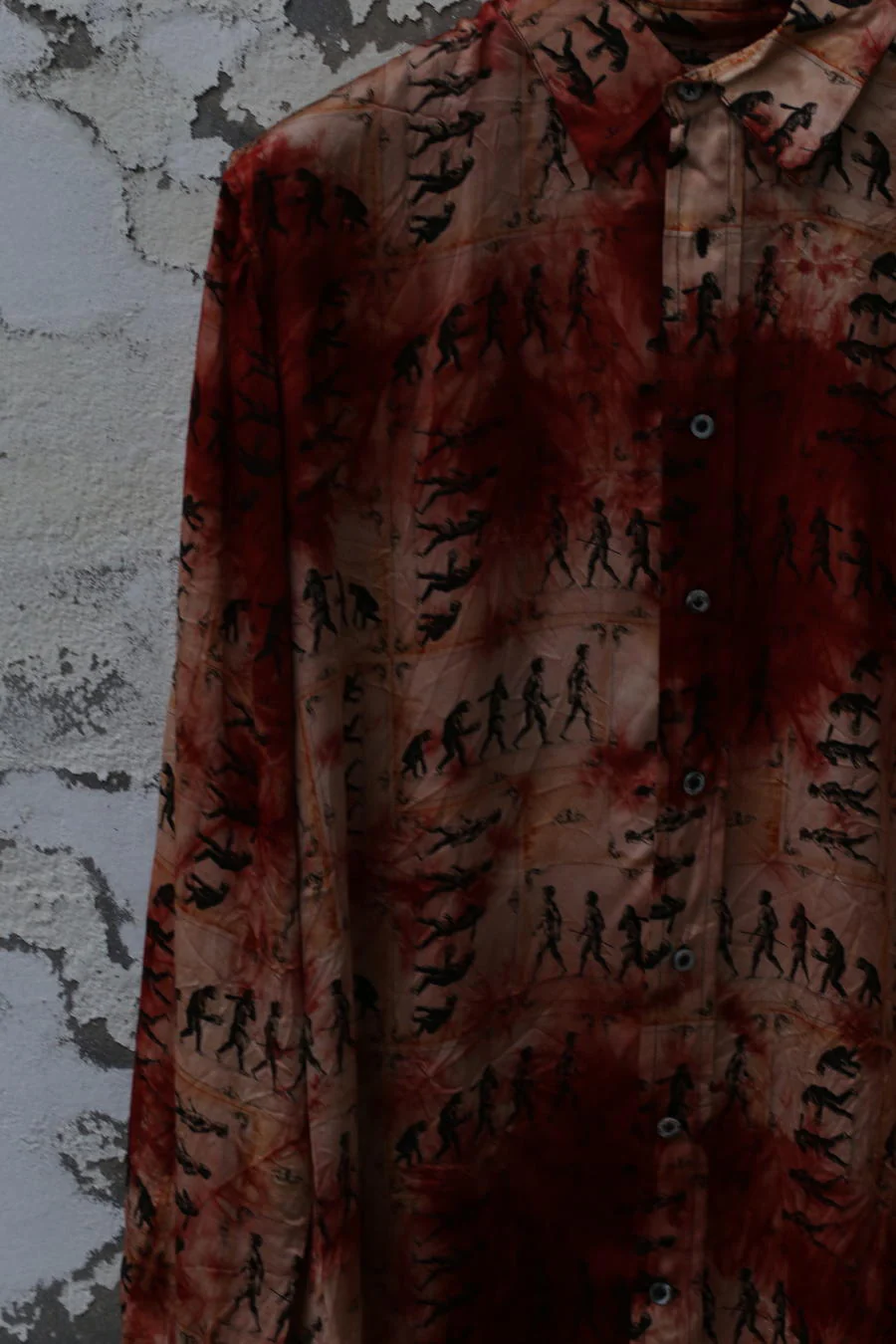 Geoffrey B. Small Handmade Classic Treasure Shirt Oys29 Dye Red Ape Man Picture PGBS3 - Image 2