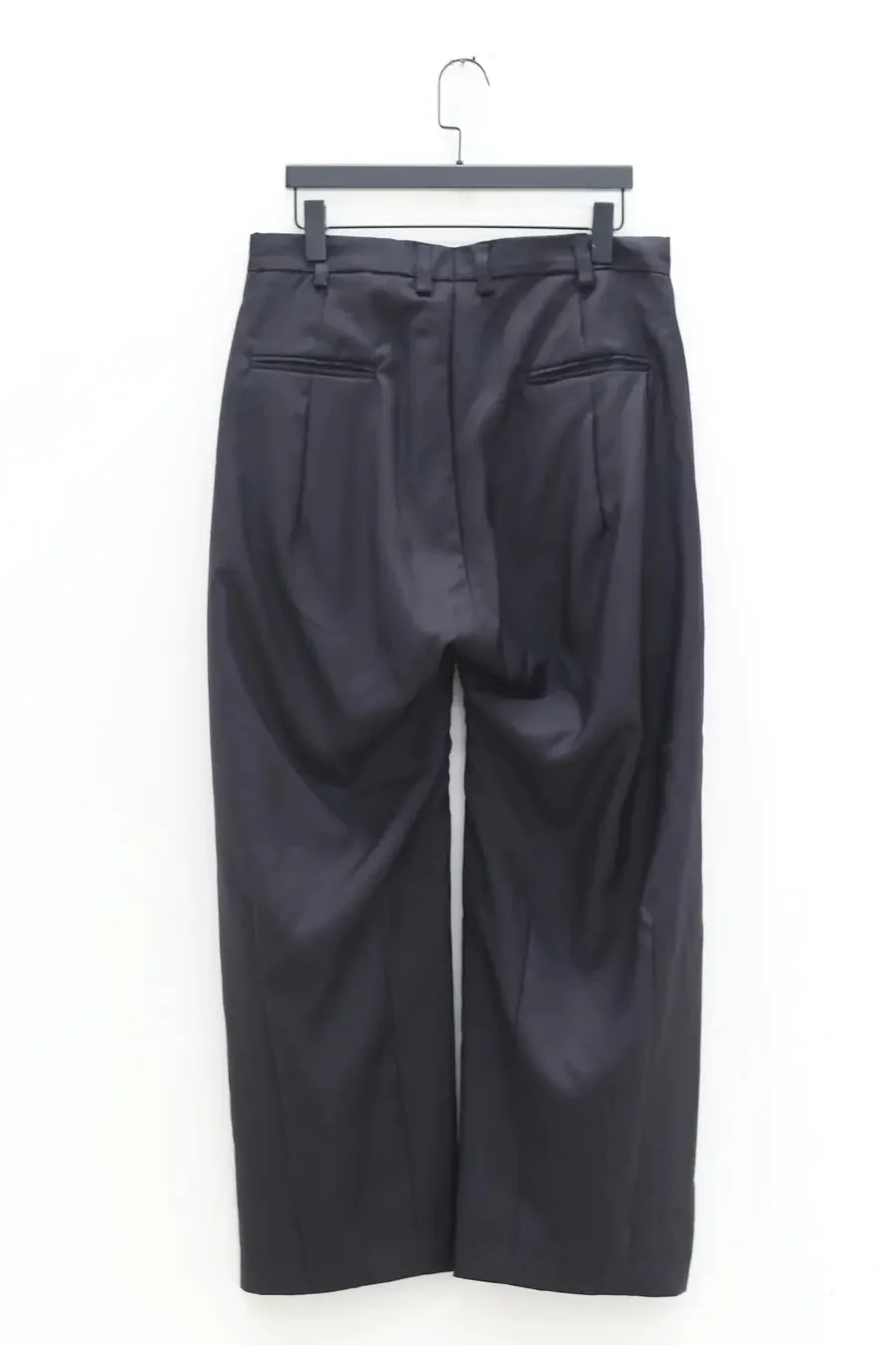 GEOFFREY B. SMALL Handmade Double Pleated Wide Leg Pants CVP14 Navy - Image 17