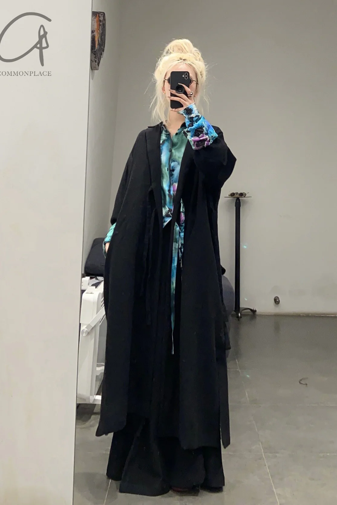 GEOFFREY B. SMALL Lapel Long Fully Lined Kimono ESWJ04 Purple Blue Lining 2 Ronin Flower - Image 5