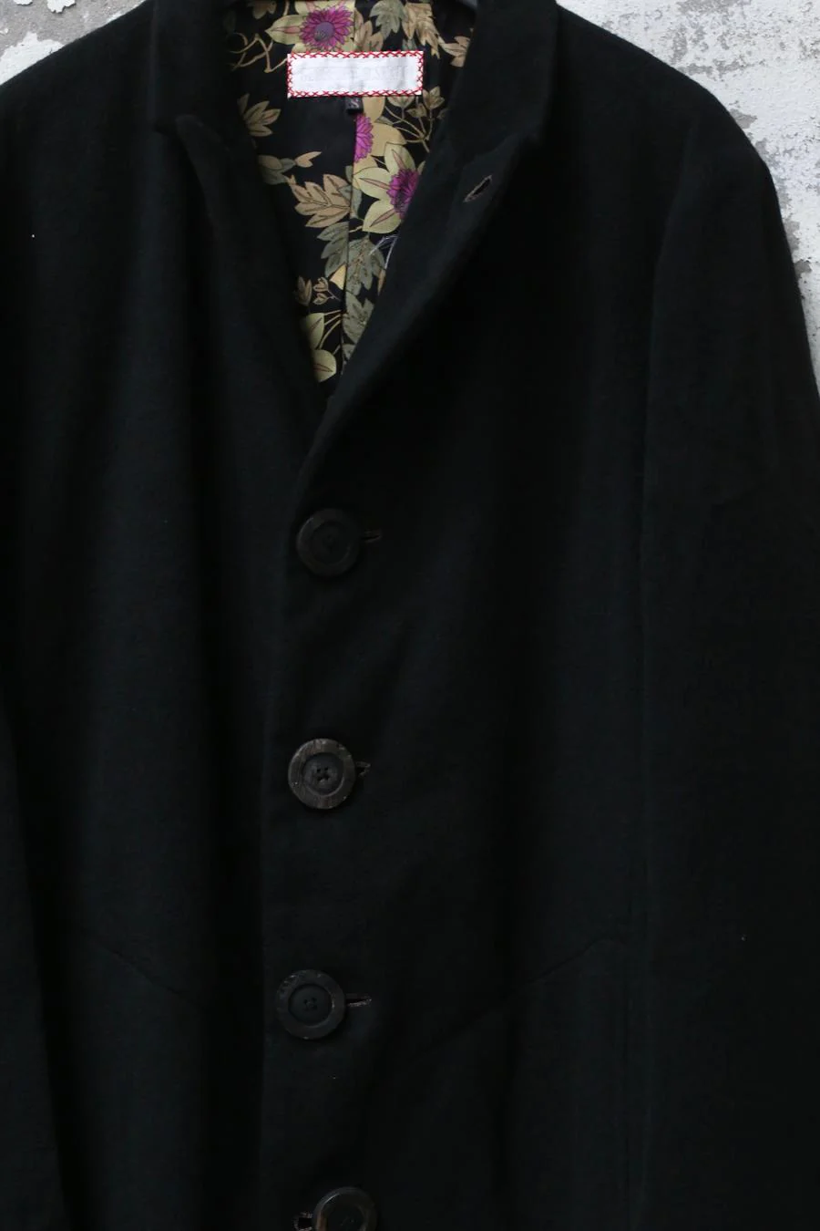 GEOFFREY B. SMALL lapel collar slim jacket WSC04 purple core flower black 1 - Image 2