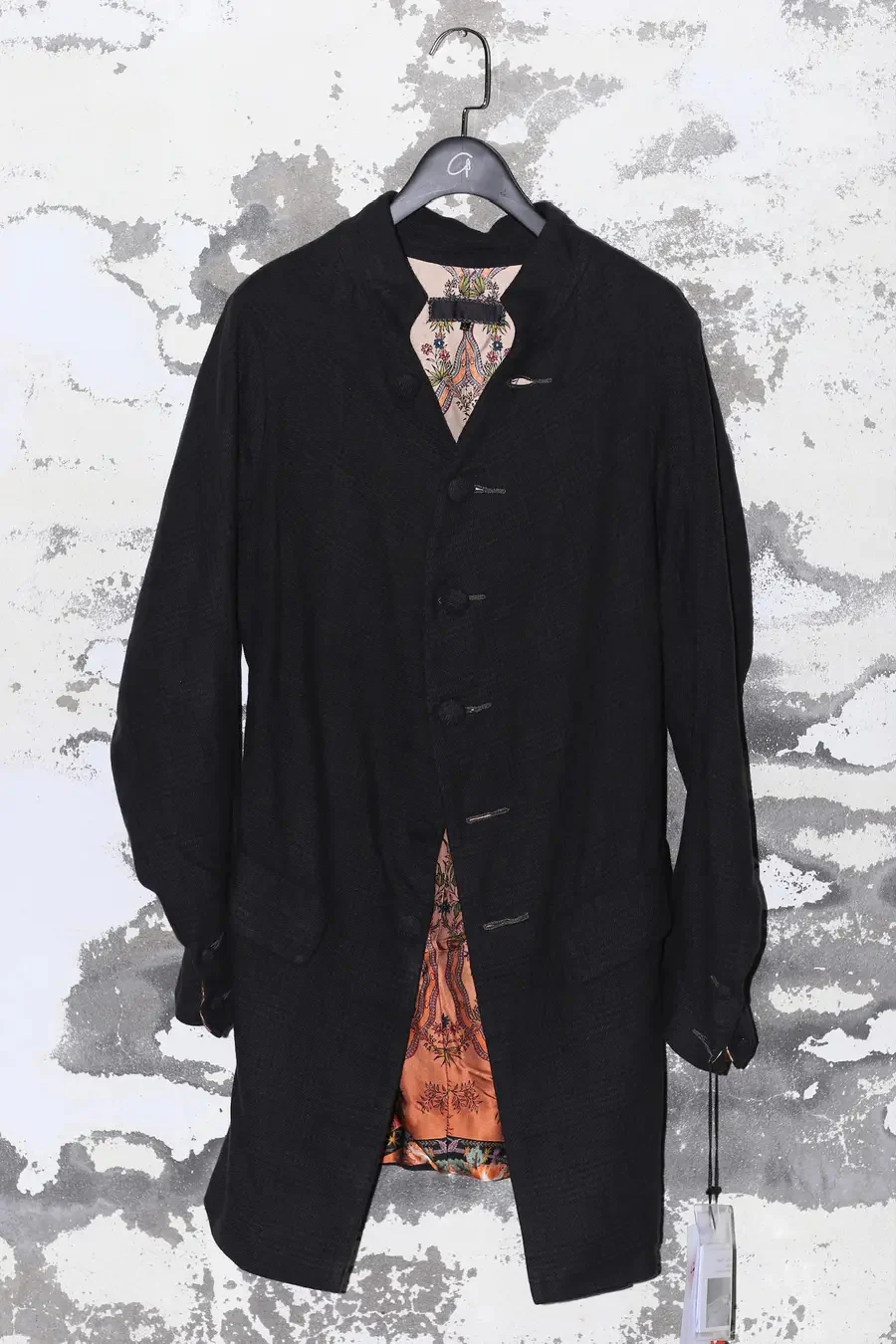 GEOFFREY B. SMALL long cashmere jacket NLJ08 floral gradient red black 1