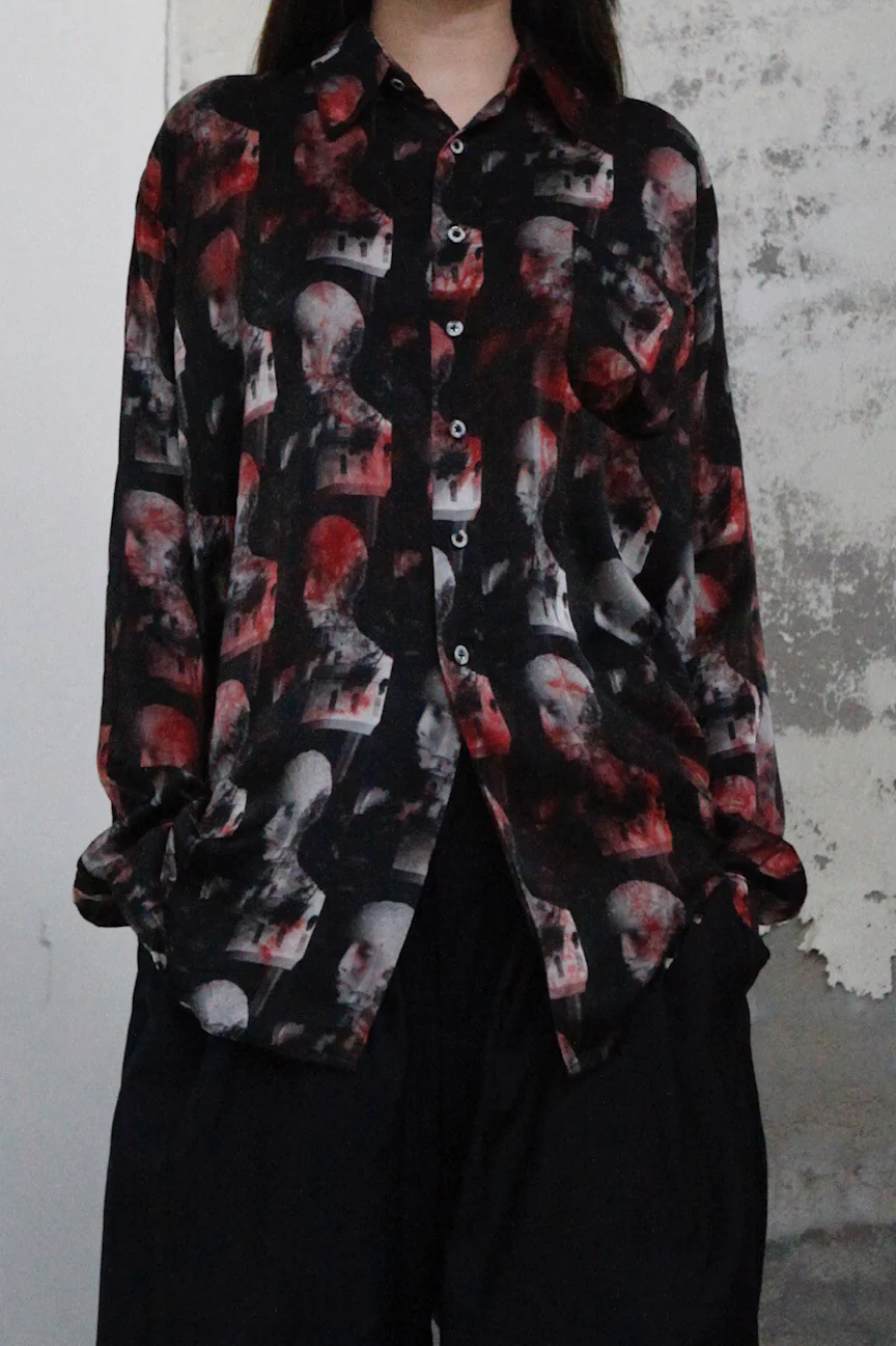GEOFFREY B. SMALL Heavy Silk Lining Collection V Unisex GBS-CVS06-RHYH Church Dyed Red Print Tie Dye PGBS3