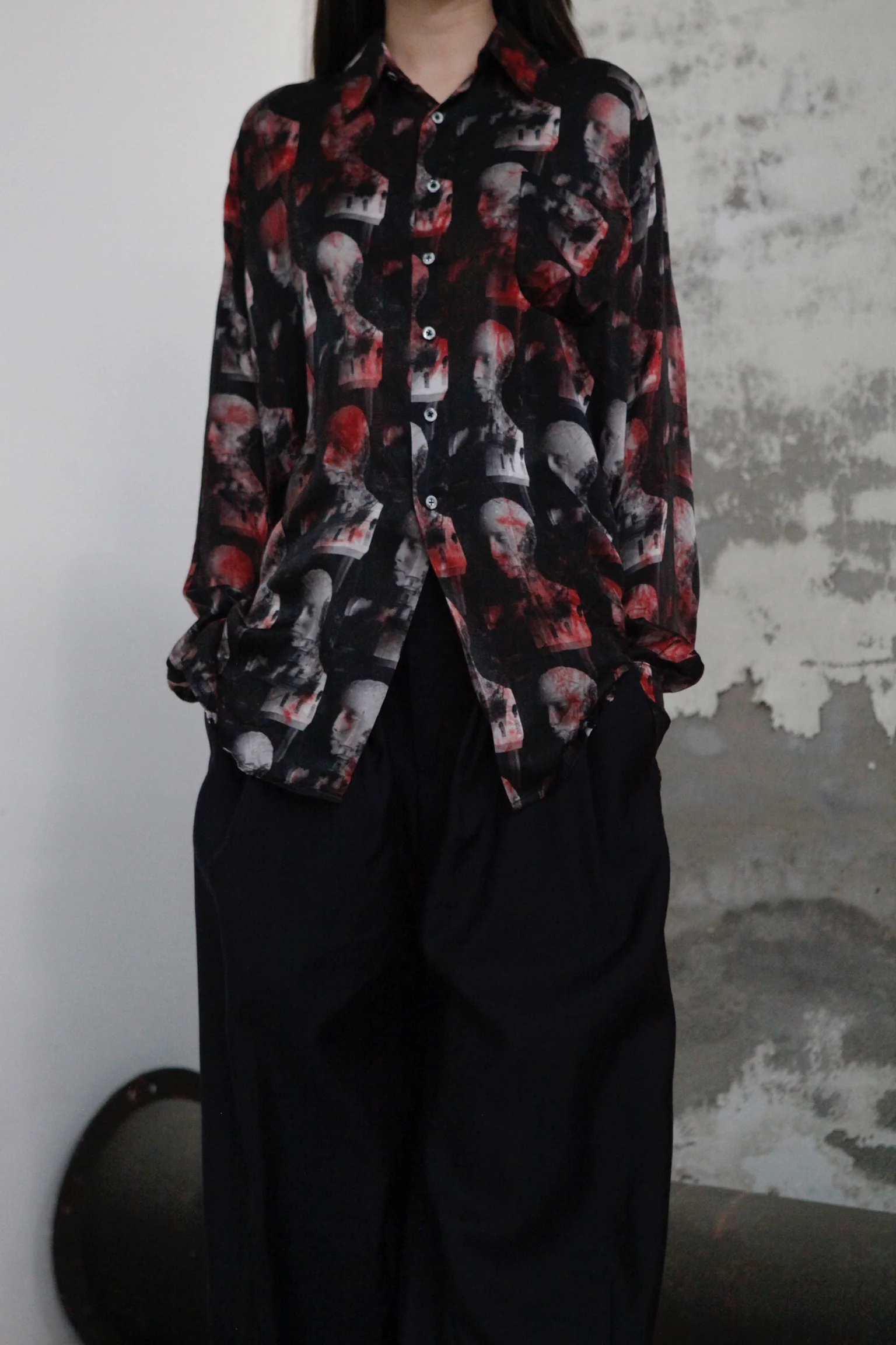 GEOFFREY B. SMALL Heavy Silk Lining Collection V Unisex GBS-CVS06-RHYH Church Dyed Red Print Tie Dye PGBS3 - Image 5