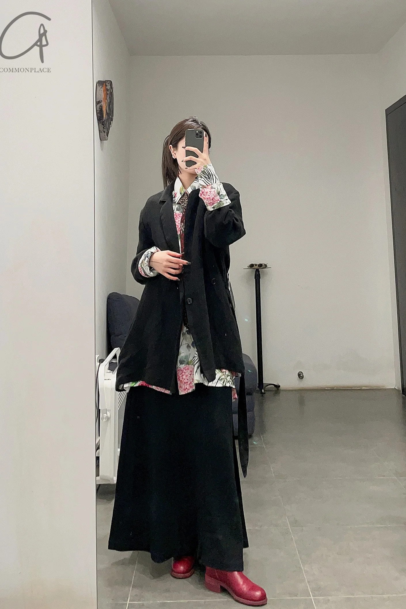 Geoffrey B. Small short belt casual kimono jacket CVJ05 black 1 - Image 21