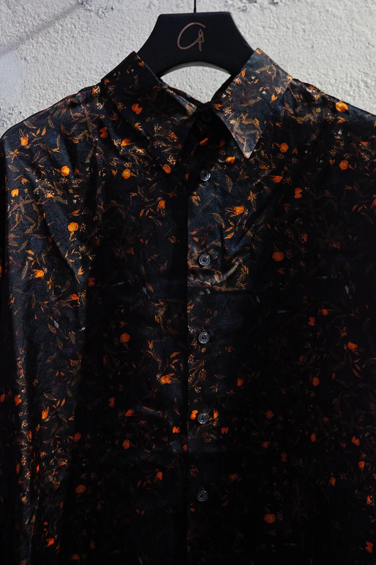 GEOFFREY B. SMALL Silk Shirt GRS08 Orange Dot (12) - Image 7
