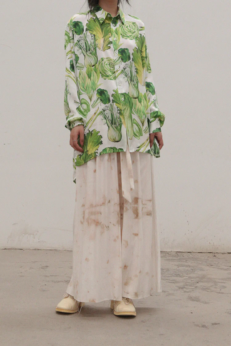 GEOFFREY B. SMALL SILK SHIRT GRS08 VEGETABLE (DESIGN 8) - Image 4