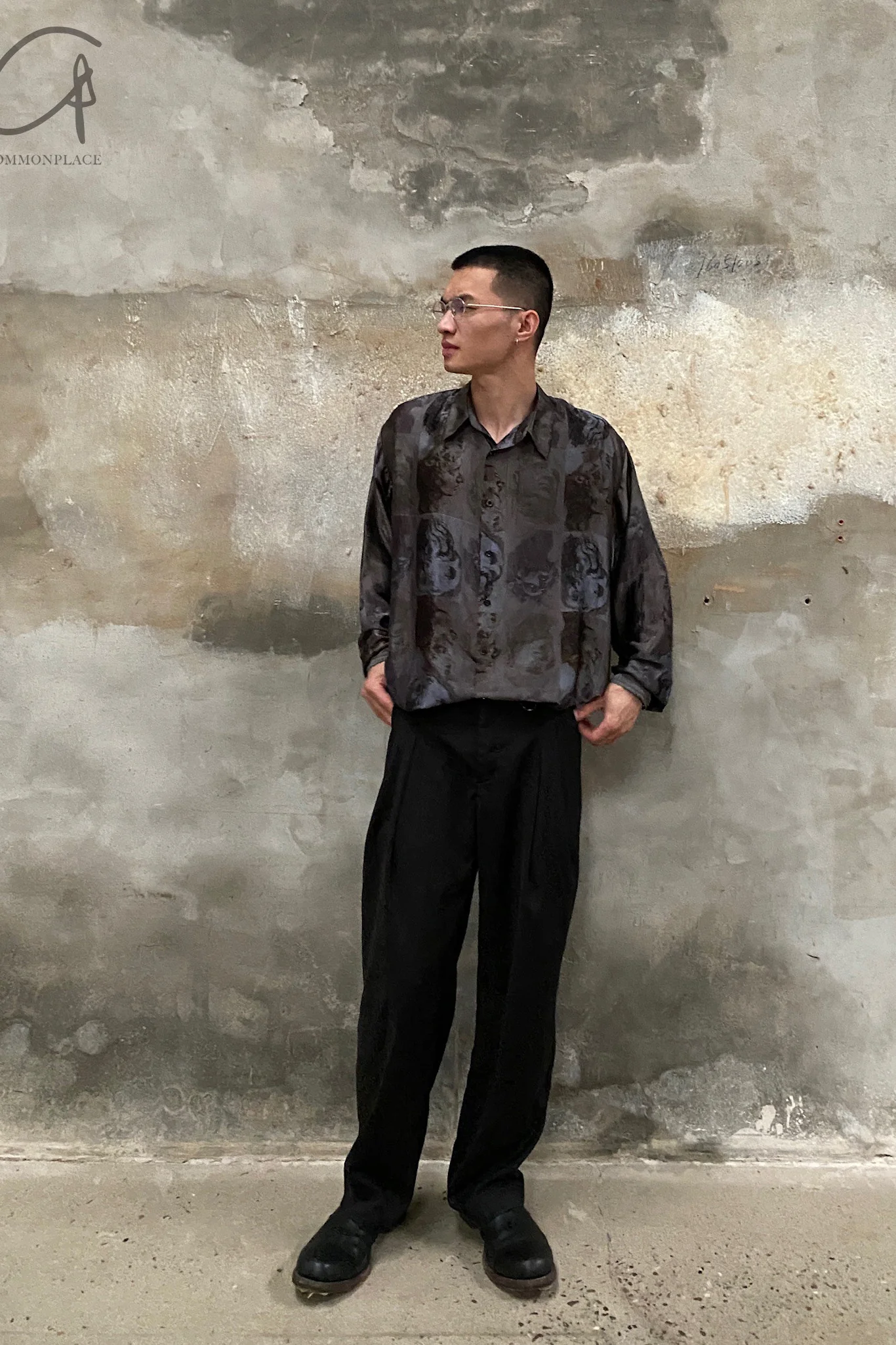 GEOFFREY B. SMALL Silk Shirt GRS08 Blue Grey Color 15 - Image 20