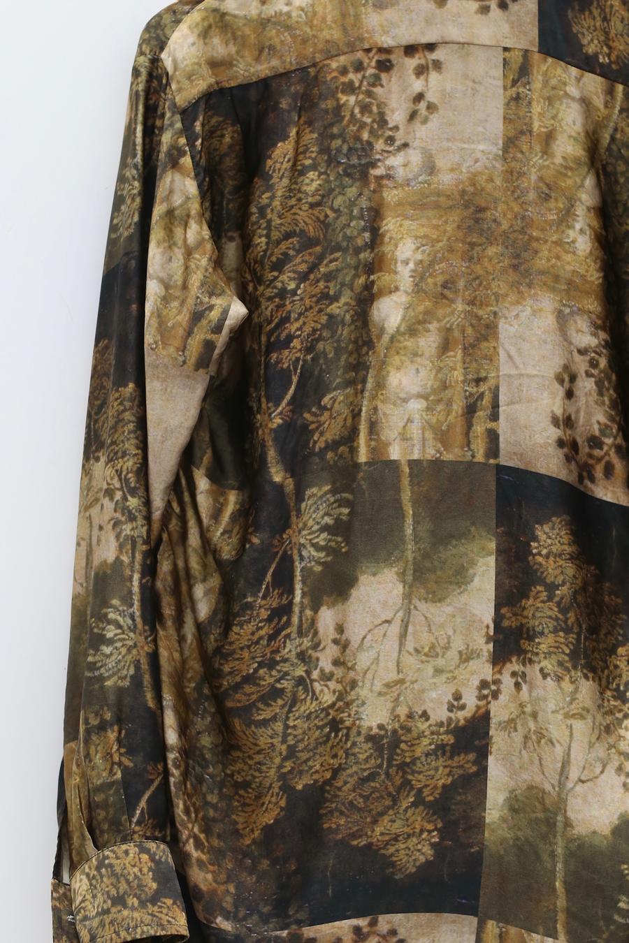 GEOFFREY B. SMALL silk shirt GRS08 wood print pattern 16 - Image 13