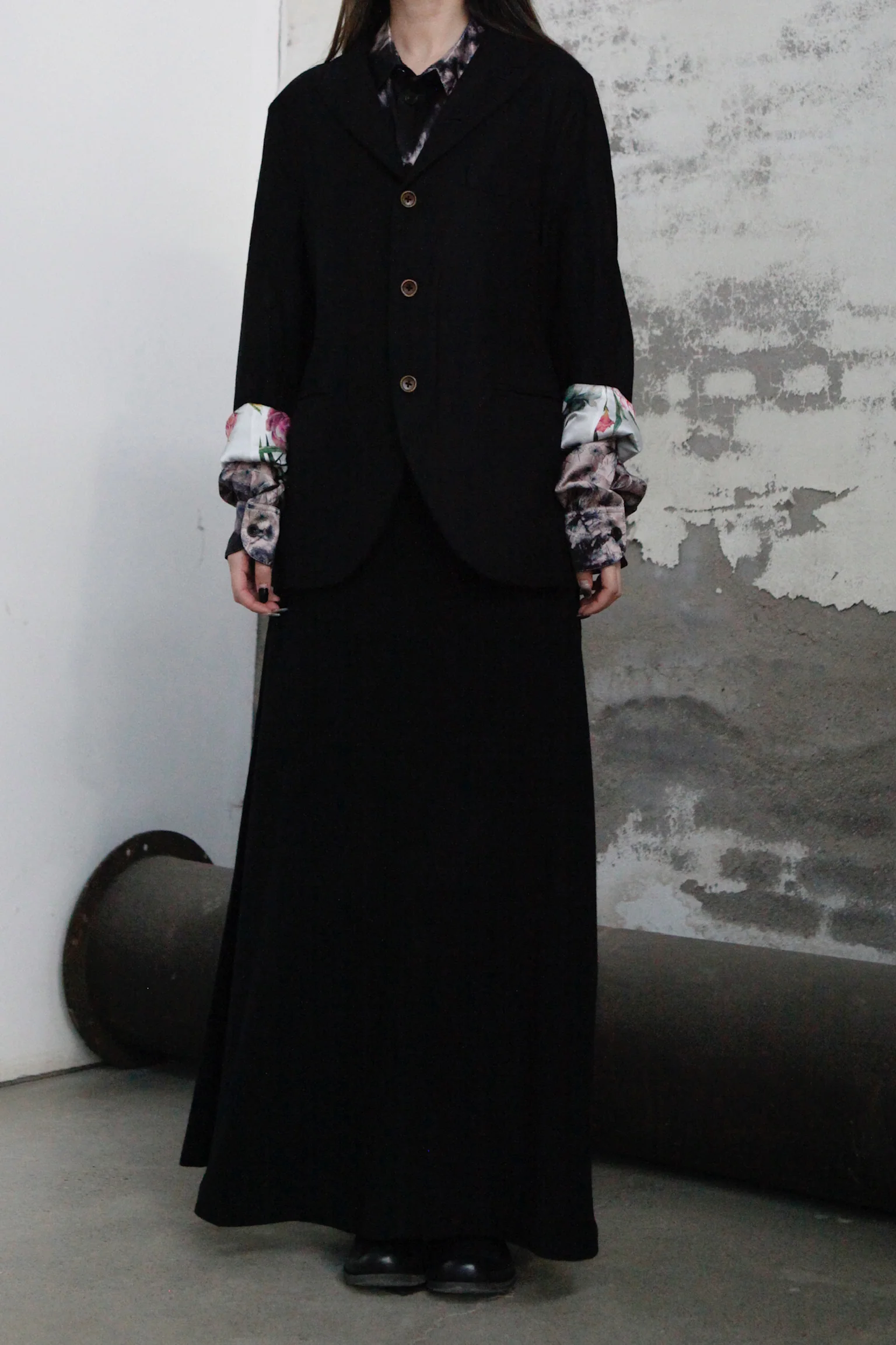 Geoffrey B. Small single -breasted pure Alashan wool cashmere jacket NNJ05 flower - Image 11