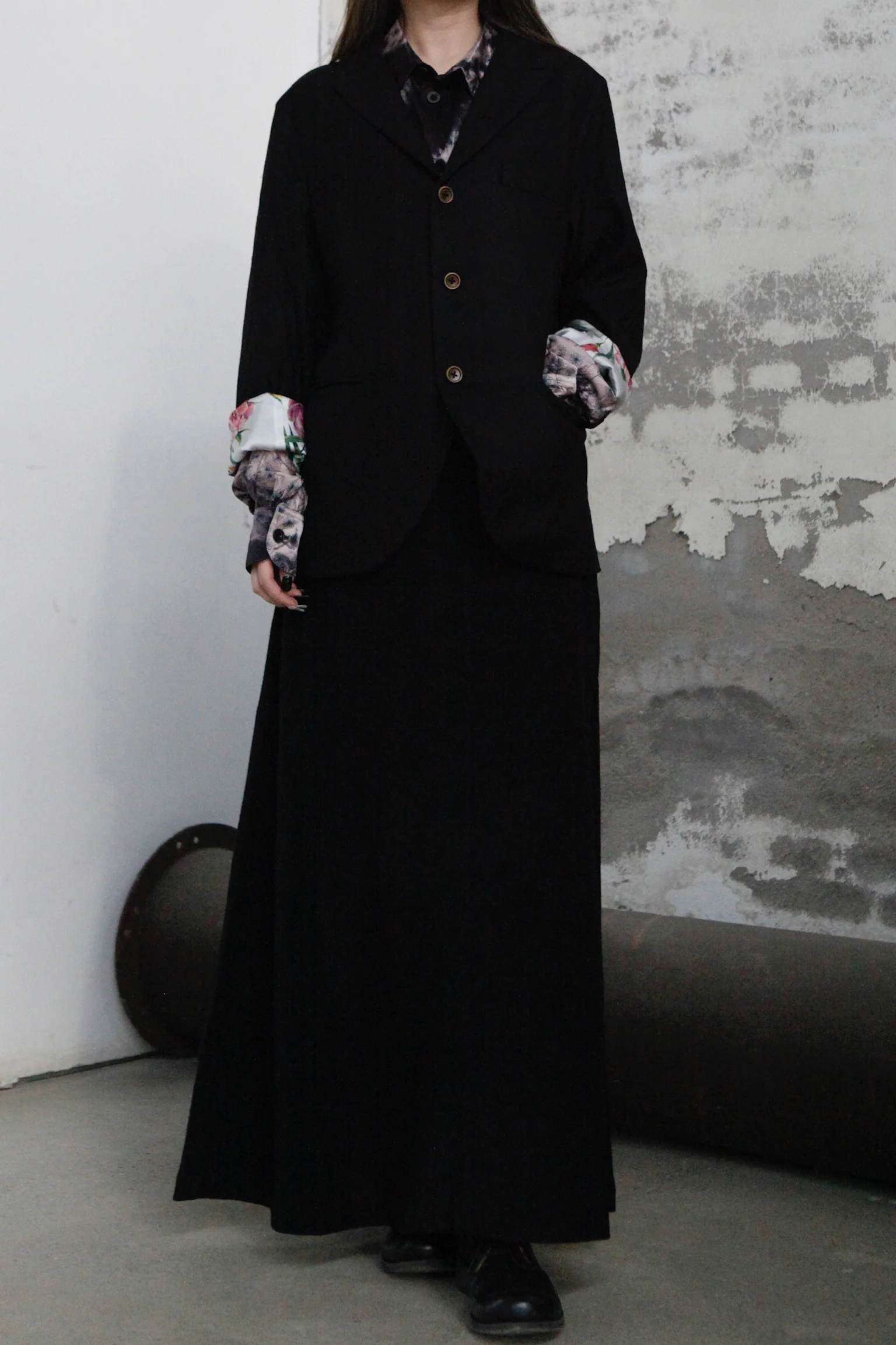 Geoffrey B. Small single -breasted pure Alashan wool cashmere jacket NNJ05 flower - Image 12