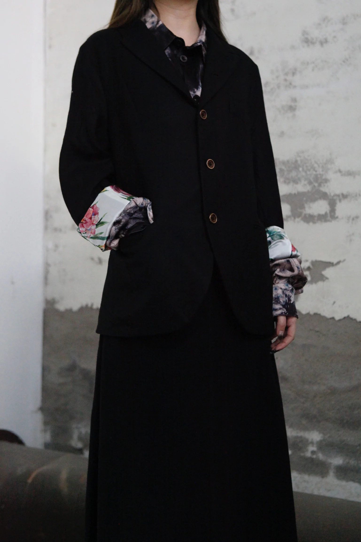 Geoffrey B. Small single -breasted pure Alashan wool cashmere jacket NNJ05 flower - Image 7