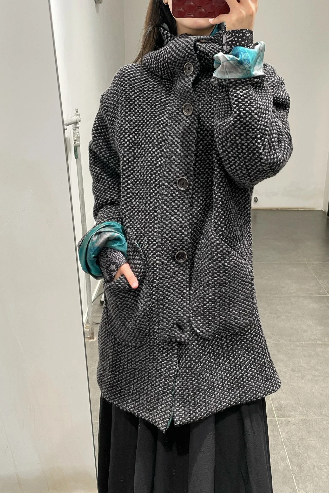 Geoffrey B. Small tail hooded coat DOC09 jellyfish print grid 3 - Image 18