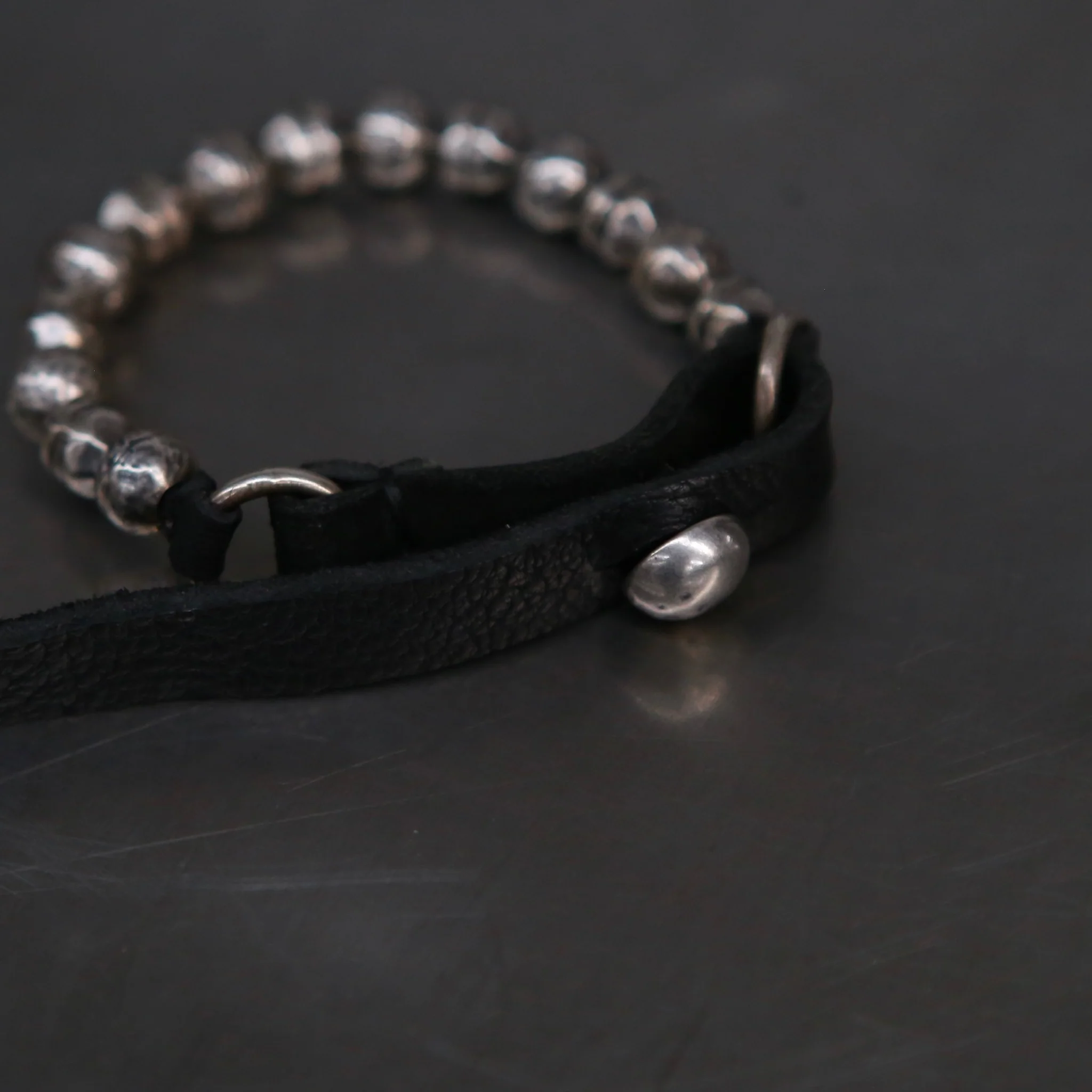 GOTI Artisan Old Horse Leather Bracelet 925 Silver Italy GT-BR2207-0 - Image 2