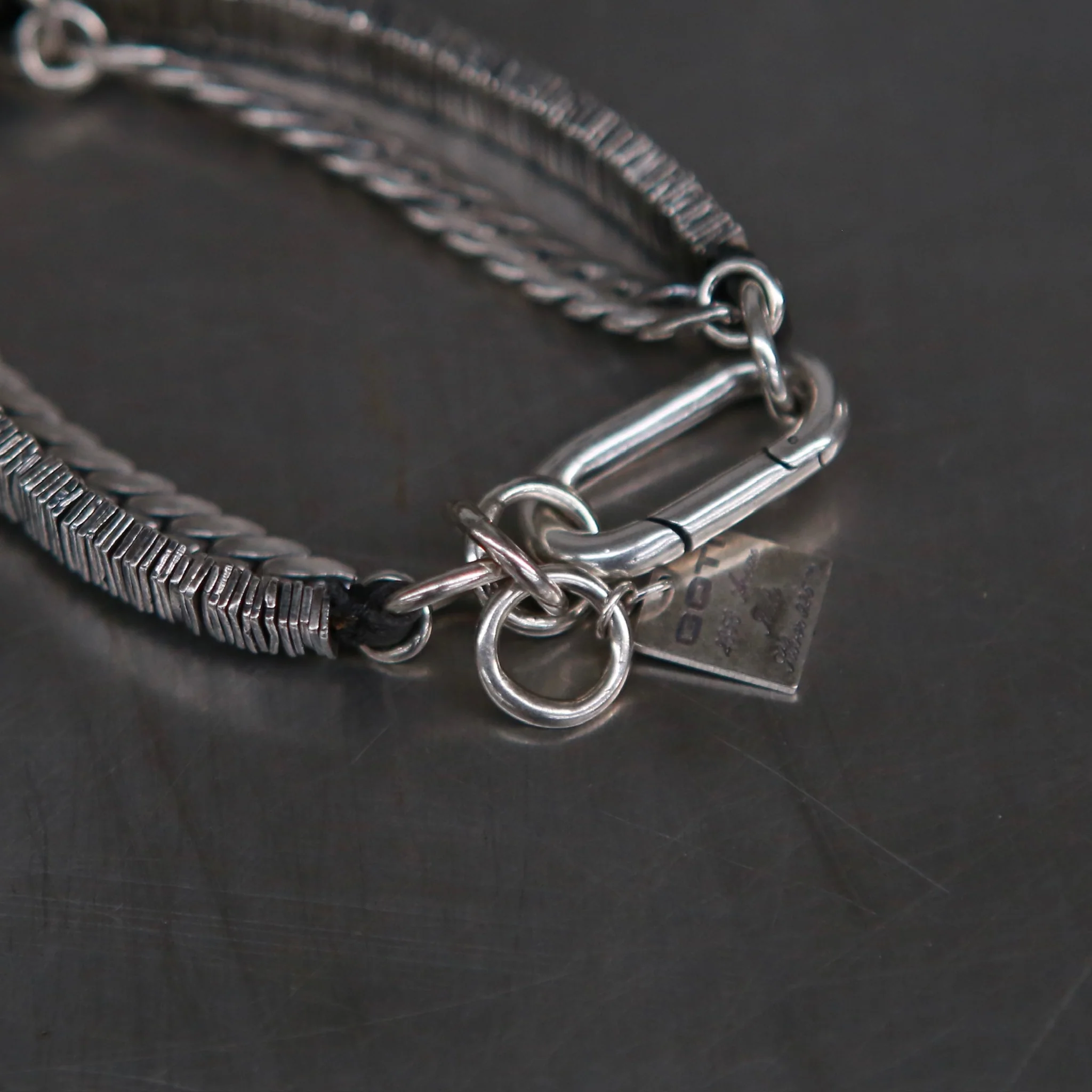 GOTI Horsehide Link Bracelet 925 Silver Handmade in Italy GT-BR2227-0 - Image 2