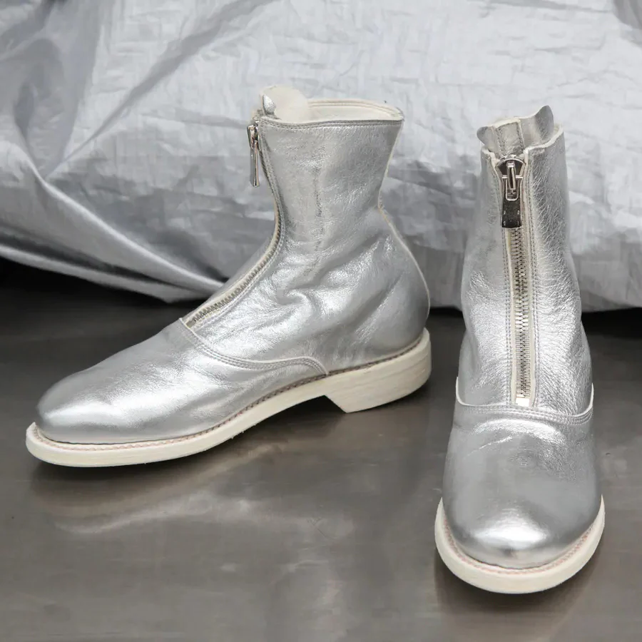 Guidi 210 Front Zip Boots Silver