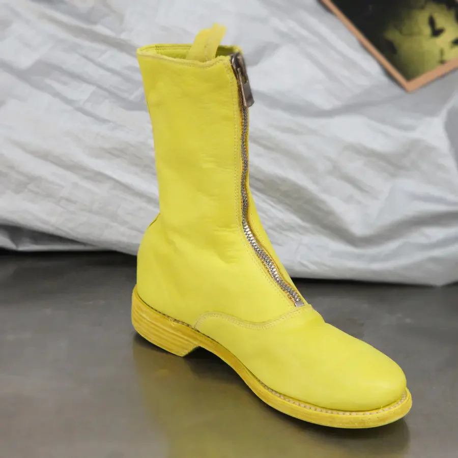 Guidi 310 soft horse skin, Front Zip combat boots - Image 2