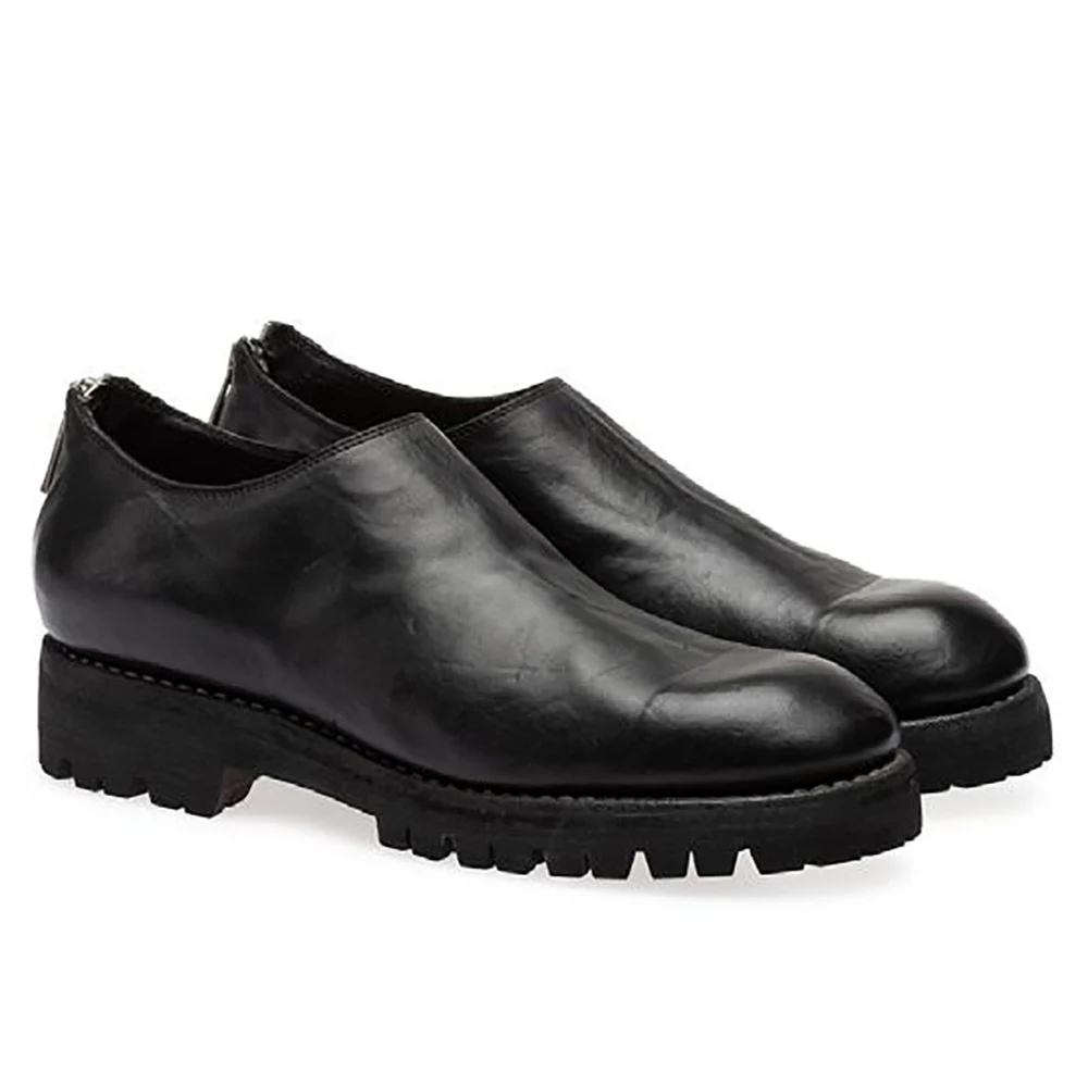 GUIDI 790V Horse Full Grain Back Low Zip Boots Italy GD-790V-BLKT - Image 4