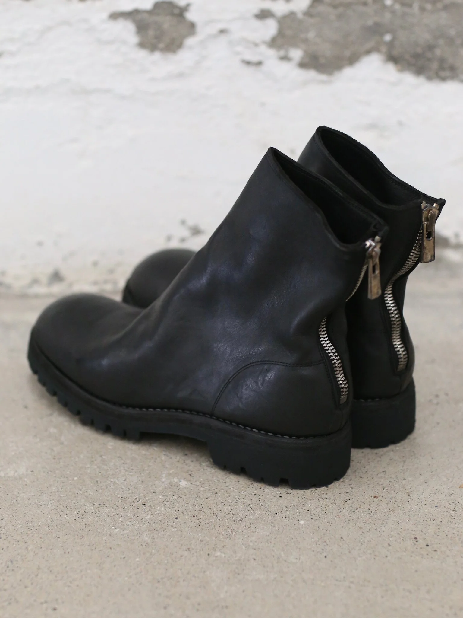 GUIDI 796v Horseskin Back Zipper Boots, Italian Craftsman GD-796V-BLKT Black - Image 3