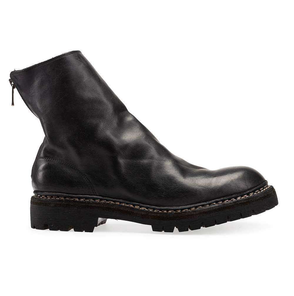 GUIDI 796v Horseskin Back Zipper Boots, Italian Craftsman GD-796V-BLKT Black - Image 4