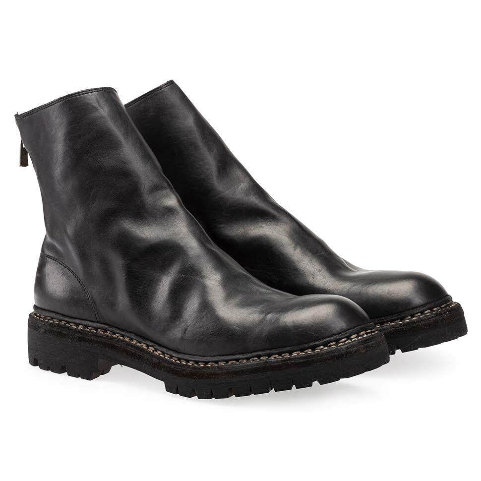 GUIDI 796v Horseskin Back Zipper Boots, Italian Craftsman GD-796V-BLKT Black - Image 5