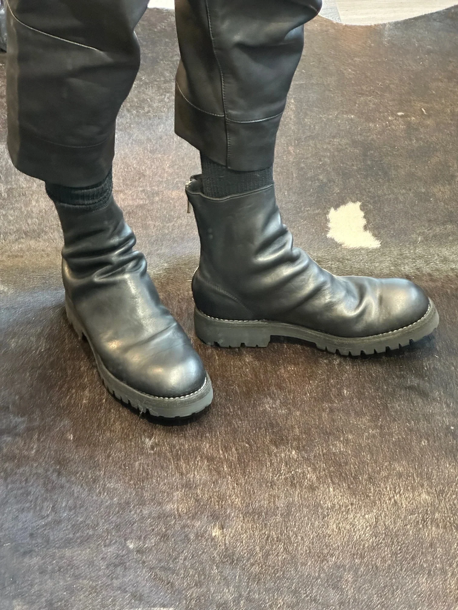 GUIDI 796v Horseskin Back Zipper Boots, Italian Craftsman GD-796V-BLKT Black - Image 9