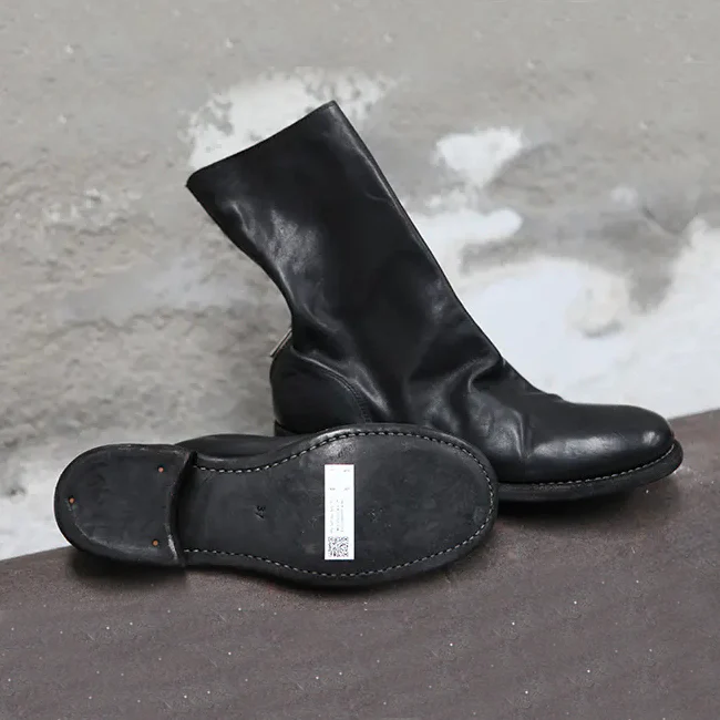 Guidi Black Soft Horse Leather Back Zip Boots 796Z (796) - Image 4