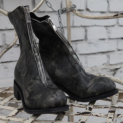 Guidi camouflage horse leather front zipper boots PL2 - Image 6