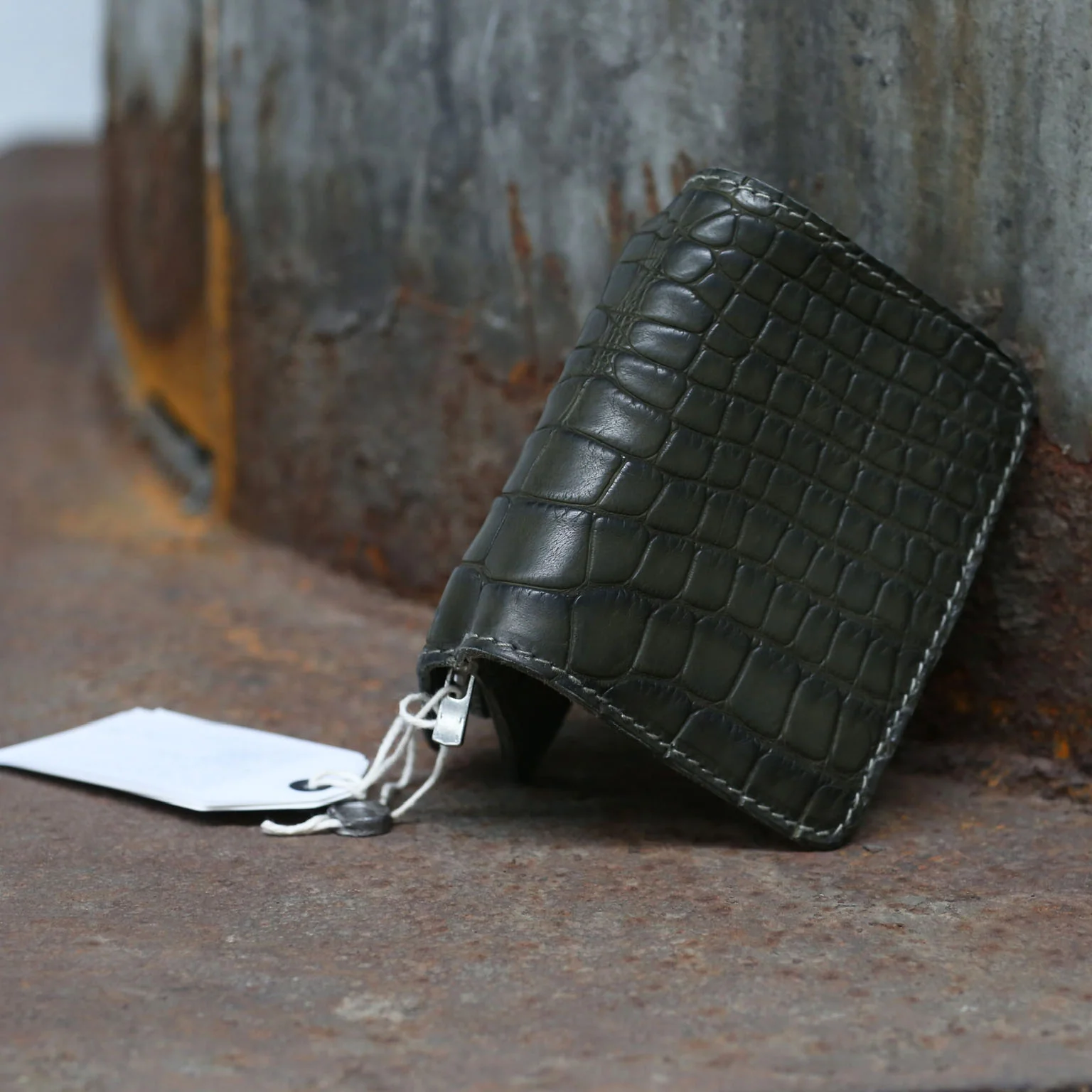GUIDI crocodile leather zipper wallet C8 CV31T PG2 - Image 2